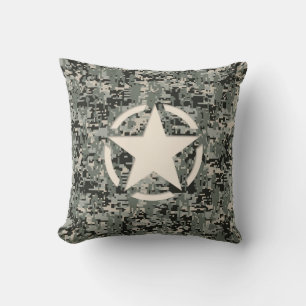 Star Symbol Pixel Digital Camouflage Kissen