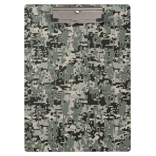 Star Symbol Pixel Digital Camouflage Klemmbrett (Vorderseite)