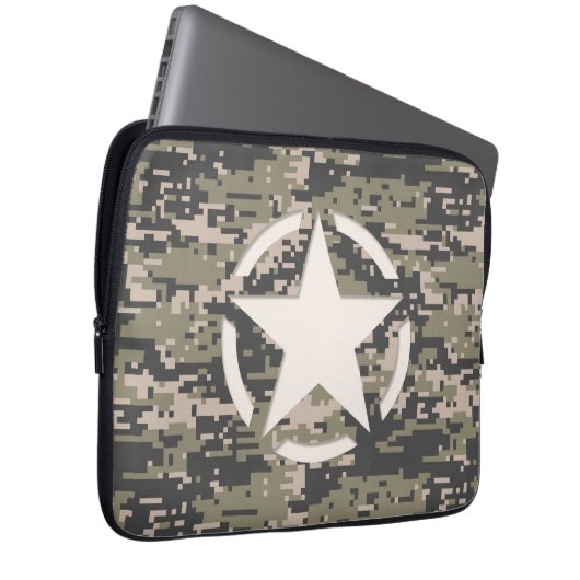 Star Symbol Pixel Digital Camouflage Laptopschutzhülle (Vorne Rechts)