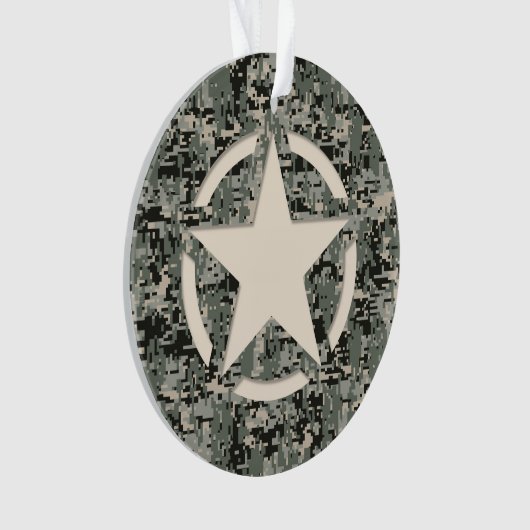 Star Symbol Pixel Digital Camouflage Ornament (Vorderseite)