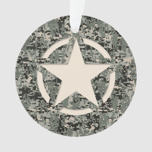 Star Symbol Pixel Digital Camouflage Ornament (Vorderseite)