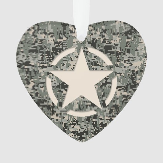 Star Symbol Pixel Digital Camouflage Ornament (Vorderseite)