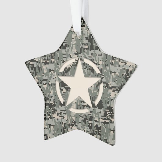 Star Symbol Pixel Digital Camouflage Ornament (Vorderseite)
