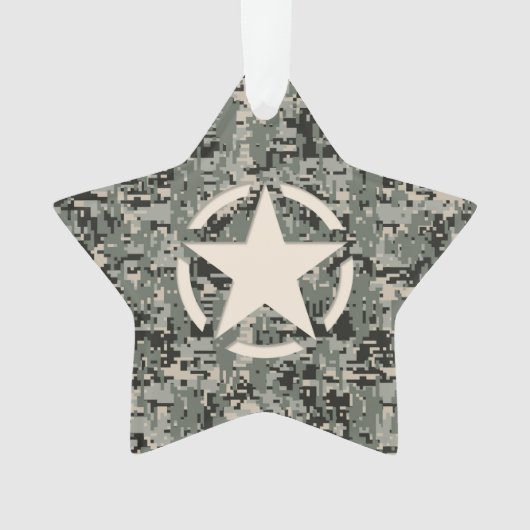 Star Symbol Pixel Digital Camouflage Ornament (Vorderseite)