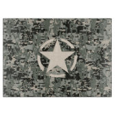 Star Symbol Pixel Digital Camouflage Schneidebrett (Vorderseite)