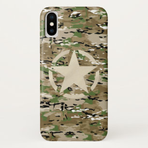 Star Tag auf Burlap Camouflage Style Case-Mate iPhone Hülle