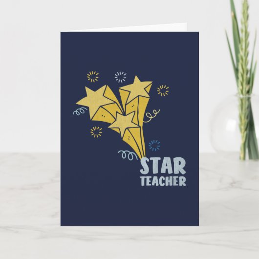 Star Teacher Dankeskarte (Vorderseite)