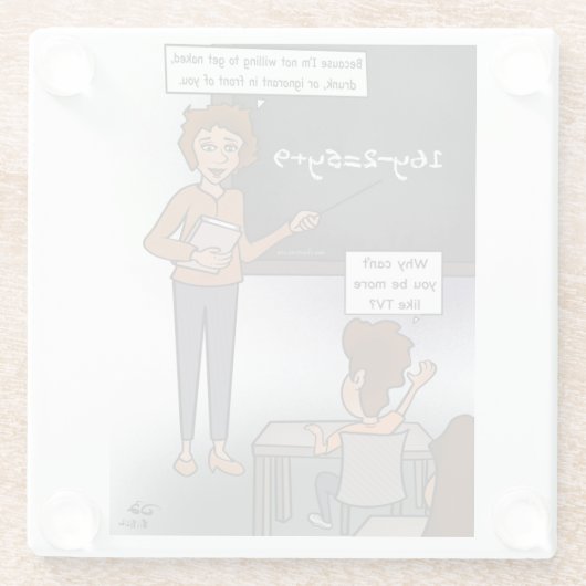 Star Teacher Glass Untersetzer (Rückseite)