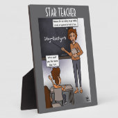 Star Teacher Plaque Fotoplatte (Seite)