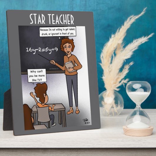 Star Teacher Plaque Fotoplatte (Seite)