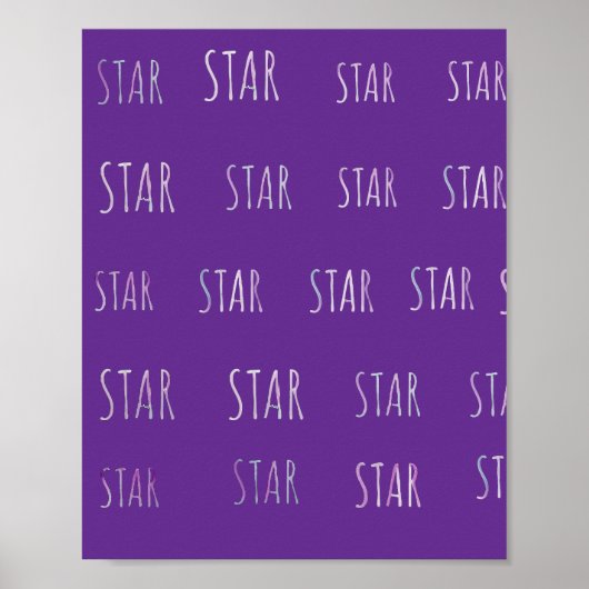 Star Text Poster für Niedliche Aufnahmen in jedem  (Vorne)
