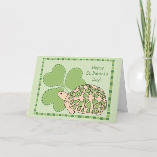 Star Tortoise St Patrick's Day Card Karte (Vorderseite)