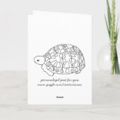 Star Tortoise Weihnachtskarte (Weihnachtsbaum) Feiertagskarte (Rückseite)