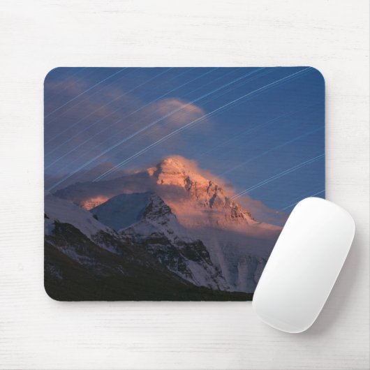 Star Trail | Mount Everest Tibet, China Mousepad (Mit Mouse)