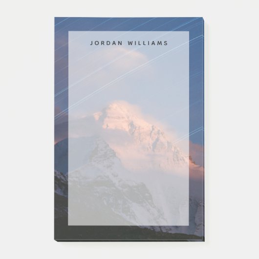 Star Trail | Mount Everest Tibet, China Post-it Klebezettel (Vorderseite)