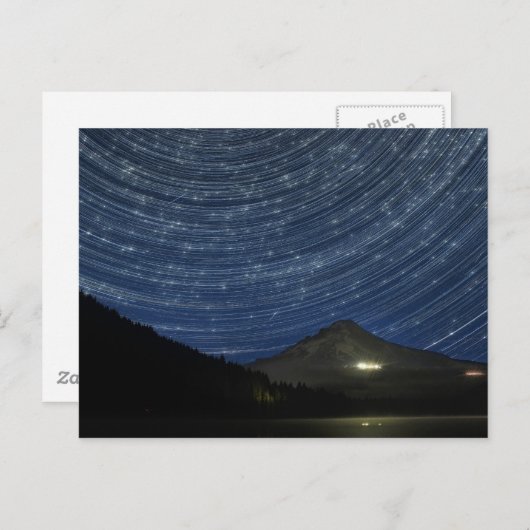 Star Trails Over Mount Howard am Trillium See ODER Postkarte (Vorne/Hinten)