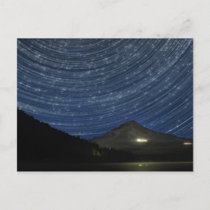 Star Trails Over Mount Howard am Trillium See ODER Postkarte