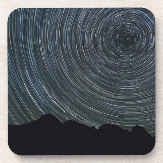 Star Trails um Polaris herum | Ingalls Pass Getränkeuntersetzer (Vorderseite)