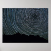 Star Trails um Polaris herum | Ingalls Pass Poster (Vorne)