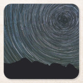 Star Trails um Polaris herum | Ingalls Pass Rechteckiger Pappuntersetzer (Vorderseite)