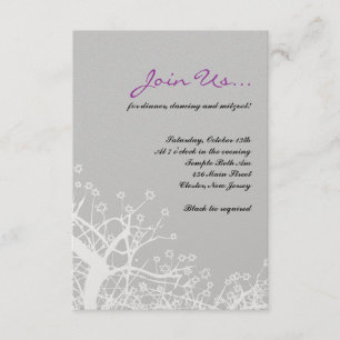 STAR TREE Bar Bat Mitzvah Party Empfang Card Einladung