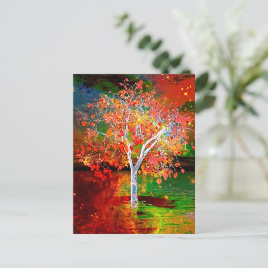 Star Tree Postcard Postkarte (Stehend Vorderseite)