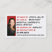 Star TreknamensAbzeichen - coole Geschäfts-Karten Visitenkarte (Rückseite)