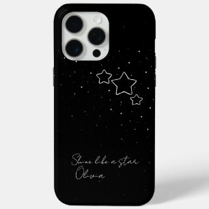 Star Trio in Schwarz und Weiß mit Nachricht und Na Case-Mate iPhone Hülle