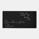 Star Trio in Schwarz und Weiß mit Nachricht und Na Schreibtischunterlage (Vorderseite)