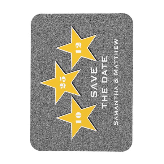 Star Trio Premium Speichern Sie das Datum Magnet,  Magnet (Vertikal)