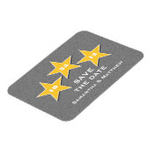Star Trio Premium Speichern Sie das Datum Magnet,  Magnet (Linke Seite)