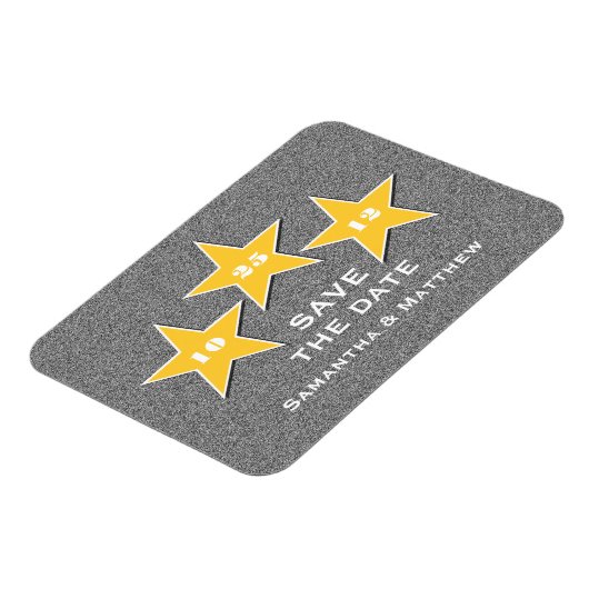 Star Trio Premium Speichern Sie das Datum Magnet,  Magnet (Linke Seite)