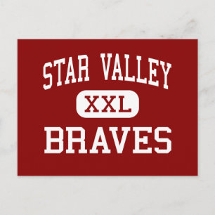 Star Valley - Braves - High School - Afton Wyoming Postkarte