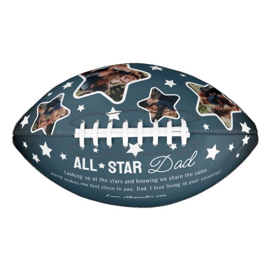 Star Vater Vathers Day Keepake Football (Vorderseite)