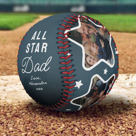 Star Vater Vathers Day Keepake Foto Baseball
