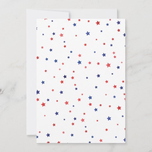 Star verschüttete Süsse auf und ab Babydusche Einladung (Rückseite)