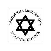 Star von David #2 "From the library of" Monogram Gummistempel (Prägung)