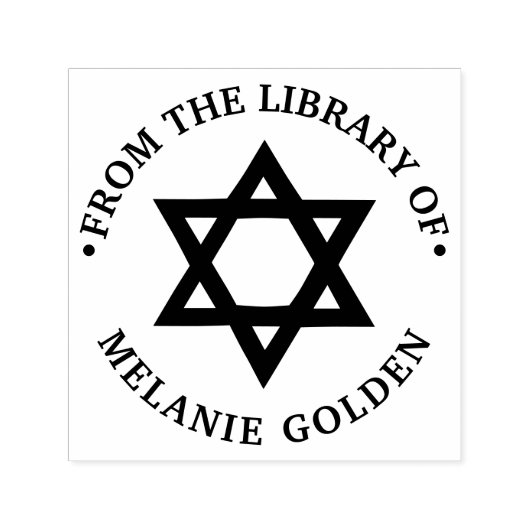 Star von David #2 "From the library of" Monogram Permastempel (Design)