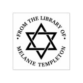Star von David #3 "From the library of" Monogram Gummistempel (Prägung)