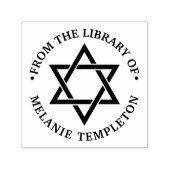 Star von David #3 "From the library of" Monogram Permastempel (Design)