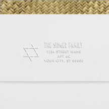 Star von David #4 Name Rücksendeadresse Monogram L