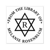 Star von David #4 Round Library Book Name Initial Permastempel (Design)