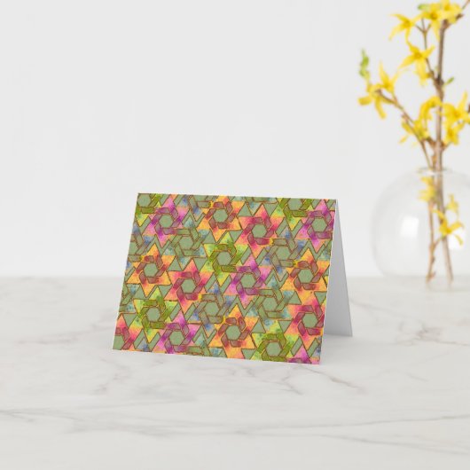 Star von David Background Design Karte (Gelbe Blume)