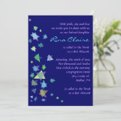 Star von David Bar Bat Mitzvah Einladung (Stehend Vorderseite)