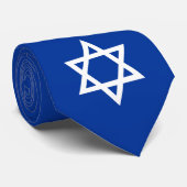 Star von David Bar Mitzvah blau Krawatte (Gerollt)
