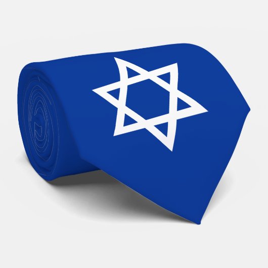 Star von David Bar Mitzvah blau Krawatte (Gerollt)