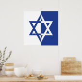 Star von David Bar Mitzvah blau-weiß Poster (Küche)