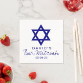 Star von David Bar Mitzvah Custom Paper Napkin Serviette (Beispiel)