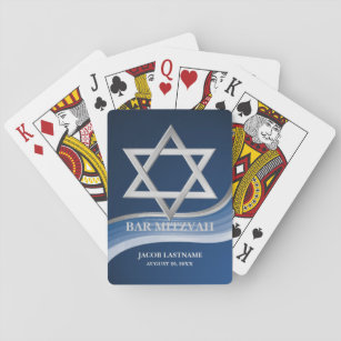 Star von David Bar Mitzvah Spielkarten