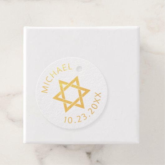 Star von David Bar oder Bat Mitzvah REAL FOIL Geschenkanhänger (Mit Box)
